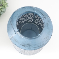 Подсвечник металл на 1 свечу "Арабика" d=8,5 см состаренное серебро 19х34 см