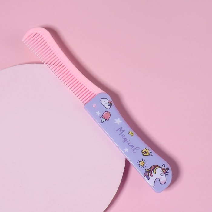 Расчёска складная, 19,5 &times; 2,5 см, цвет МИКС