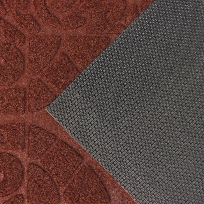 Коврик влаговпитывающий придверный Доляна &laquo;Восточная сказка&raquo;, без окантовки, 38&times;57 см, цвет коричневый