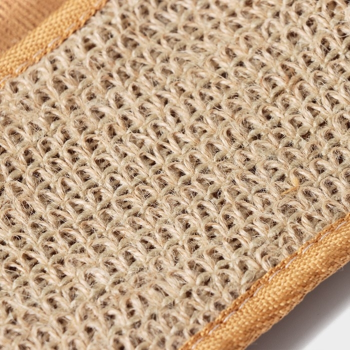 Мочалка-лента для тела Доляна, длинная, 70&times;10 см, конопляное волокно