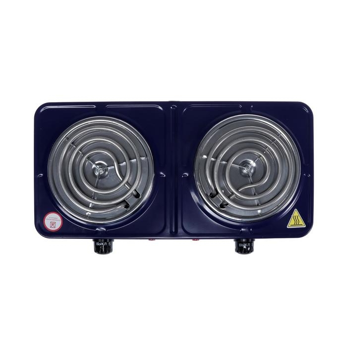 Плитка электрическая HOMESTAR HS-1105, 2000 Вт, 2 конфорки, цвет Плитка электрическая HOMESTAR HS-1105, 2000 Вт, 2 конфорки, цвет "сапфир"