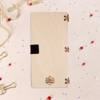 Конверт деревянный "Крутому парню" ручная работа, светлый, пиджак, 16,5х8 см