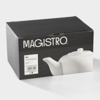 Чайник фарфоровый заварочный Magistro &laquo;Бланш&raquo;, 1 л, цвет белый