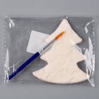 Новый год! Ёлочное украшение под раскраску &laquo;Елочка со звездами&raquo;, с подвесом