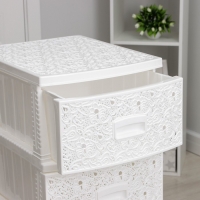 Комод 4-х секционный &laquo;Декор. Ажур&raquo;, белый