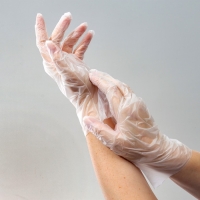 Перчатки одноразовые Elegreen VINYLTEP TPE прозрачные 50 пар, размер L Перчатки одноразовые Elegreen VINYLTEP TPE прозрачные 50 пар, размер L