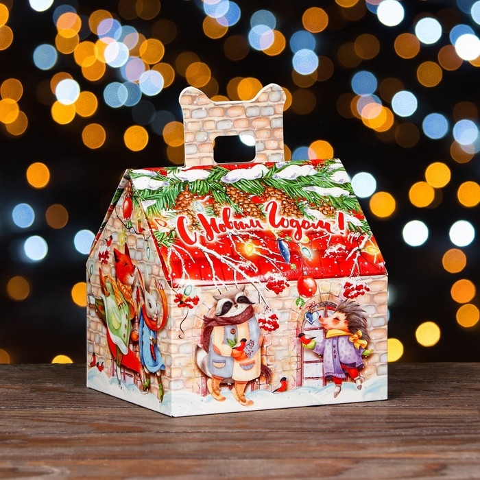 Подарочная коробка Подарочная коробка "Лесной домик большой", 16 х 14 х 15,5 см