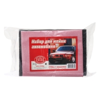 Губка автомобильная + салфетка вискоза, 20 х 14 х 6 см