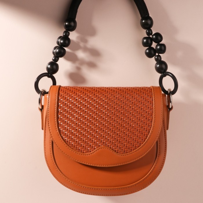 Ручки для сумки, 2 шт., вощёный шнур/дерево, 44&times;4 см, чёрные