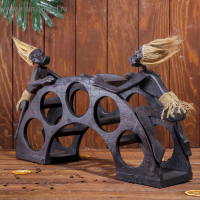 Сувенир подставка под бутылки "Аборигены на мосту" 32х60х15 см