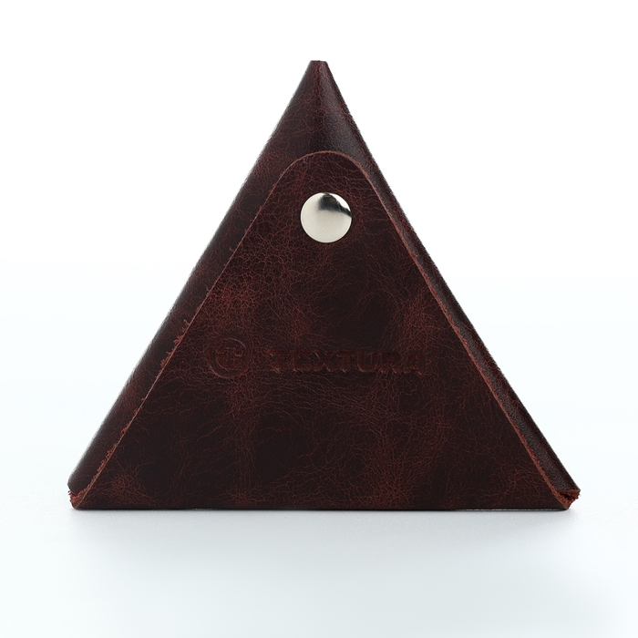 Монетница на кнопке TEXTURA, цвет коричневый Монетница на кнопке TEXTURA, цвет коричневый