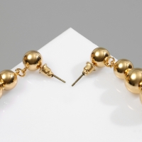 Серьги пластик &laquo;Бусины&raquo; на уменьшение, цвет золото