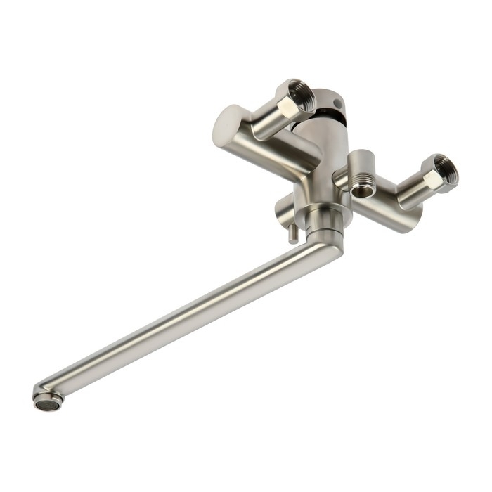 Смеситель для ванны ZEIN ZS2648, картридж керамика 35 мм, с душевым набором, нерж. сталь Смеситель для ванны ZEIN ZS2648, картридж керамика 35 мм, с душевым набором, нерж. сталь