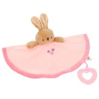 Комфортер - игрушка &laquo;Зайка&raquo;, погремушка, прорезыватель, цвет розовый, Mum&Baby