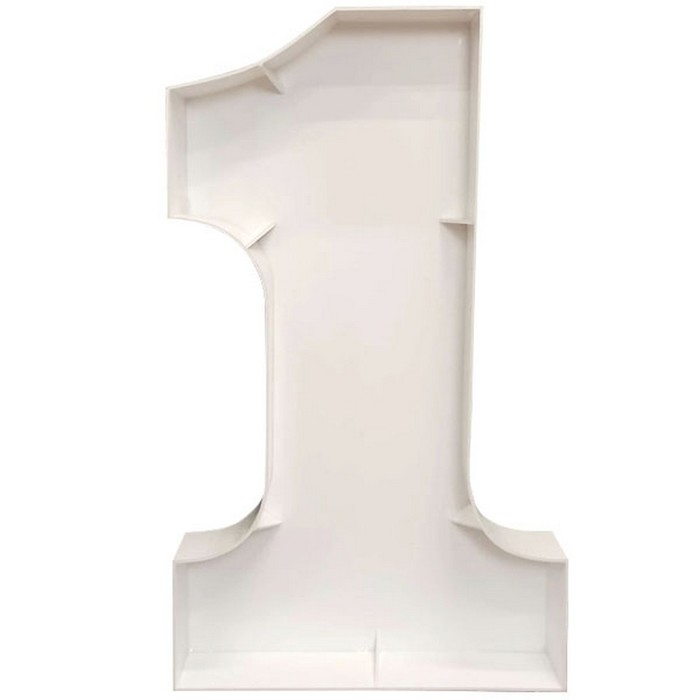 Каркас для аэромозаики «Цифра 1», Белый, 100 см, 1 шт. Каркас для аэромозаики «Цифра 1», Белый, 100 см, 1 шт.