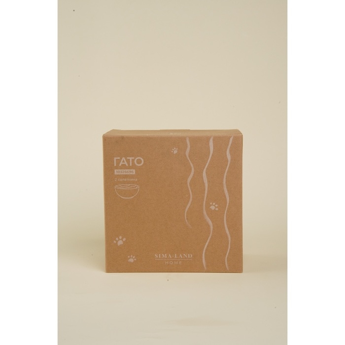 Набор салатников фарфоровых SL Home &laquo;Гатто&raquo;, 1,1 л, d=18,5 см, цвет белый