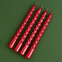 Новогодние свечи витые &laquo;Новый год: Сказочных моментов&raquo;, без аромата, набор 4 шт, высота 15 см