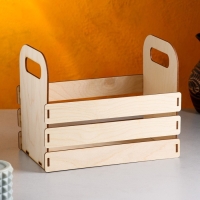 Кашпо деревянное 25×15×20 см "Кармен", ручки вырезы боковые, натуральный Дарим Красиво Кашпо деревянное 25×15×20 см "Кармен", ручки вырезы боковые, натуральный Дарим Красиво