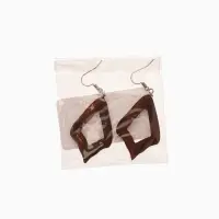 Серьги "Ромб" дерево соно