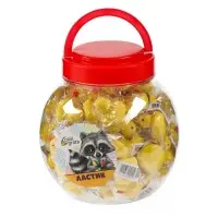 Ластик фигурный &laquo;Уточка в пакетека&raquo;, штрихкод на штуке