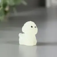 Сувенир полистоун флюоресцентный "Терьерчики" набор 4 шт 2х2,7х3 см