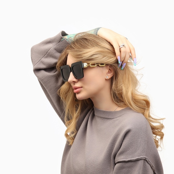 Очки солнцезащитные женские OneSun, uv 400, дужка 15 см, ширина 14.5 см, линза 4 х 5 см
