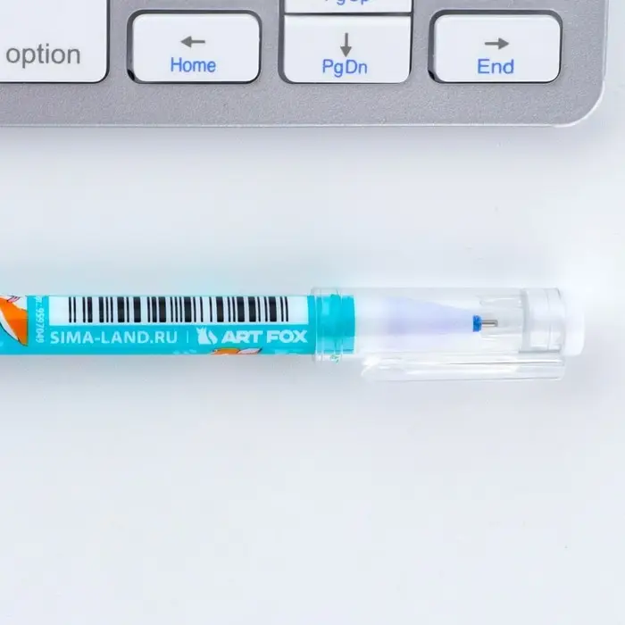 Ручка пластик пиши-стирай с колпачком &laquo;Корги&raquo;, синяя паста, гелевая 0,5 мм