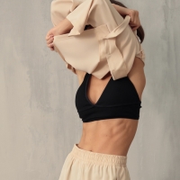 Комплект женский (топ, трусы) цвет черный, размер 44-46