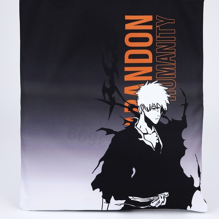 Шопер &laquo;Ичиго&raquo;, 35х0.5х40 см, отдел без молнии, без подклада, чёрный