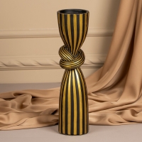 Подсвечник для одной свечи &laquo;Узел&raquo;, цвет черно-золотой 29,5 х 7,5 х 7,5 см