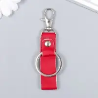 Брелок металл кожзам с карабином "Ремешок - яркий"  7,5х3,2 см