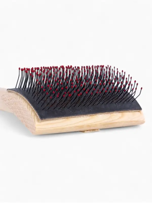 Щетка-пуходёрка деревянная ZOONIK полукруглая, большая с каплей, 85&times;55 см