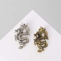 Брошь «Дракон» (неделимая фасовка 12 шт., цена за шт.), цвет МИКС Брошь «Дракон» (неделимая фасовка 12 шт., цена за шт.), цвет МИКС