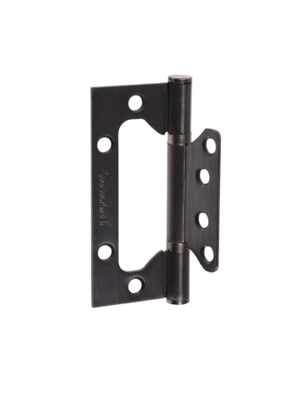 Петля-бабочка ТУНДРА, 100х70х2.0 мм, универсальная, без врезки, цвет графит, 2 шт.