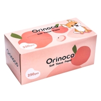 Салфетки бумажные в коробке Orinoco "Персик", 250 шт. Салфетки бумажные в коробке Orinoco "Персик", 250 шт.