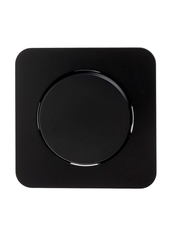 Выключатель, серия "Circular", 10 А, 1 кл., скрытый, черный