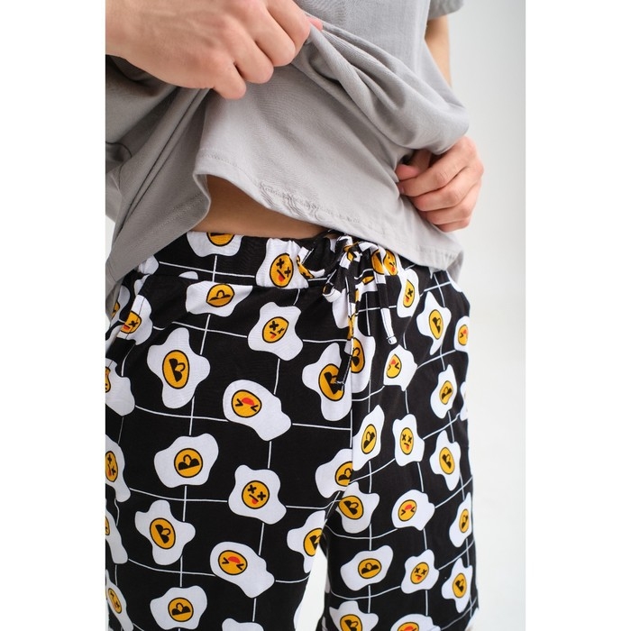 Пижама мужская KAFTAN "Good mo" размер 50, серый/черный