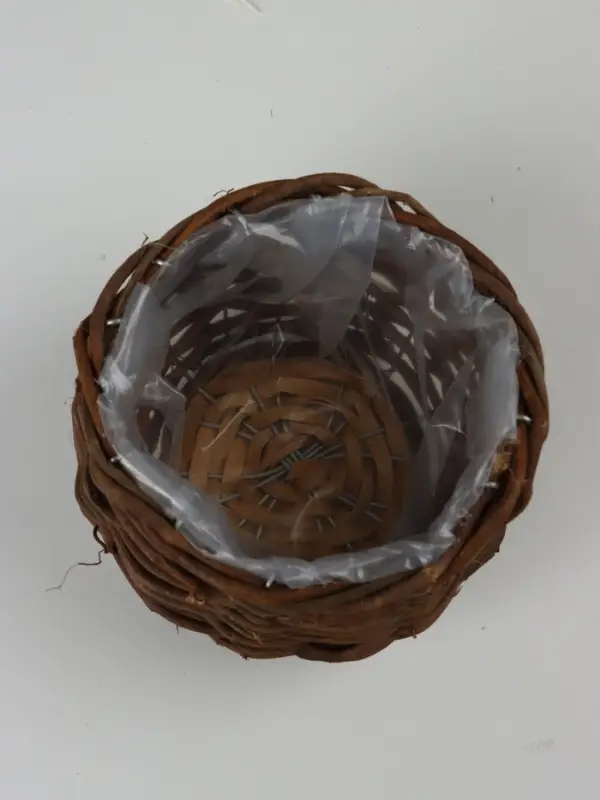Корзина плетеная (ротанг): D14 H10 BD11, 1 шт., коричневый