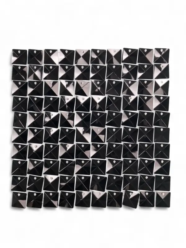 Панель с пайетками для фотозоны 30*30 см чёрная