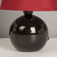 Лампа настольная "Шар черный" цв. бордовый 25 см, Е14  220V 15х15х24,5 см RISALUX