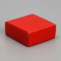 Коробка подарочная под бижутерию двухсторонняя, упаковка, &laquo;Красная&raquo;, 7.5 х 7.5 х 3 см