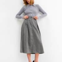 Юбка женская макси  MINAKU: Modern classic цвет темно-серый, р-р 44