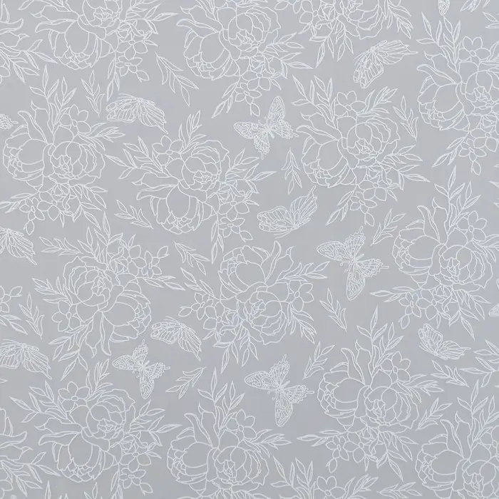 Плёнка для цветов упаковочная матовая &laquo;Контурные цветы&raquo; 0.7 х 8 м, 40 мкм