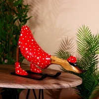 Сувенир "Утка-лыжник в красном" дерево 40 см