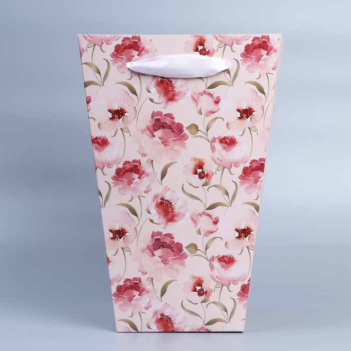 Переноска для цветов на лентах &laquo;Только для тебя&raquo;, 15 х 23 х 35 см