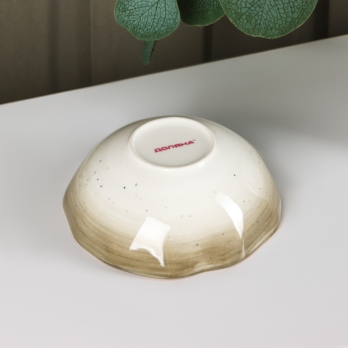 Салатник фарфоровый Доляна &laquo;Млечный путь&raquo;, 400 мл, d=13,5 см, цвет серый