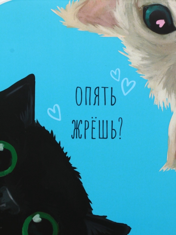 Ланч - бокс с секциями и ложкой &laquo;Коты&raquo;, 17,8 х 17,8 х 7 см