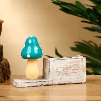 Календарь настольный "Грибок" дерево 13х3,5х9 см, цв. бело-зелёный