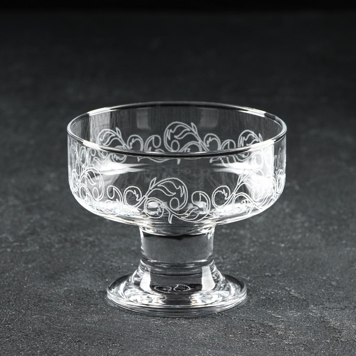 Набор креманок &laquo;Флора&raquo;, 220 мл, с гравировкой, 6 шт