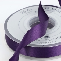 Лента атласная двухсторонняя №476 15мм*25&plusmn;1м виноградный TR